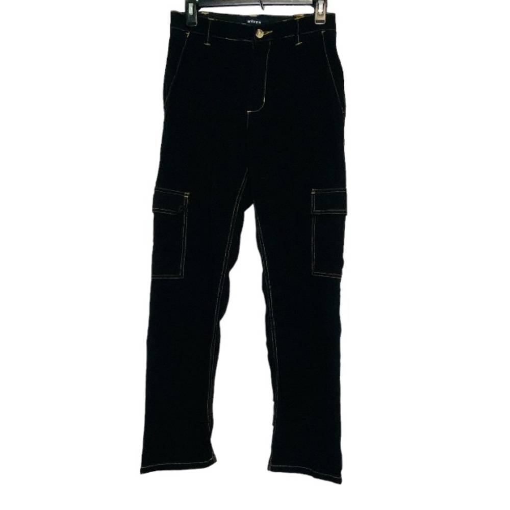 ASOS •WAVEN •black high rise utility cargo pants size 4